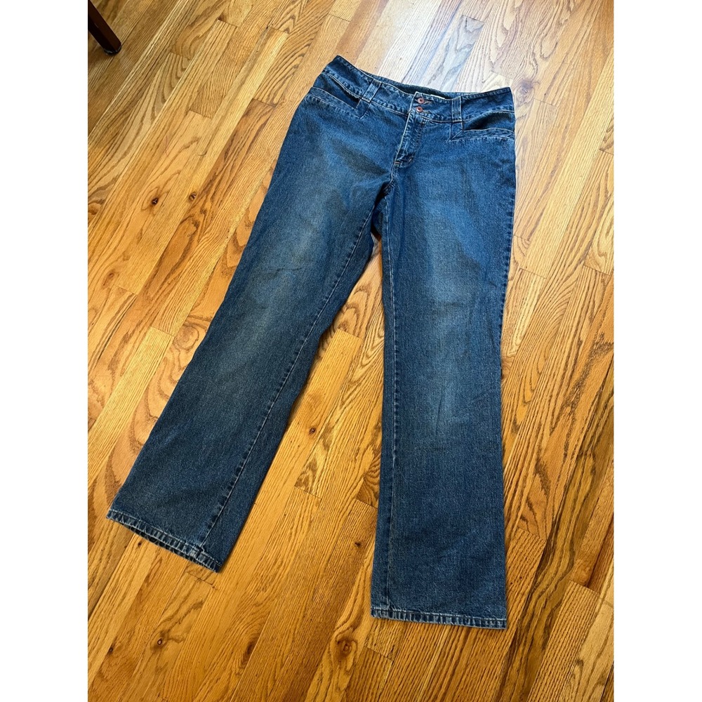 VTG 90's Y2K French Dressing Jeanswear Paris Straight Leg Blue Denim Jeans 12 b4
